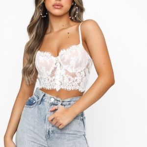 White Fox White Lace Top